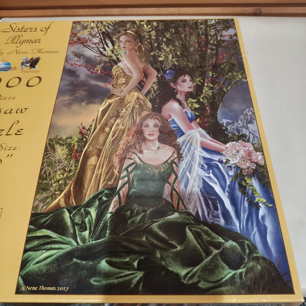 Nene Thomas 'Sisters of Illymar' Fantasy Fairy Y2K New SunsOut 1000pc Puzzle C2